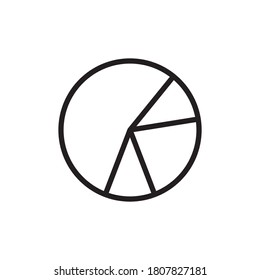 Pie Chart Icon Design Vector Template