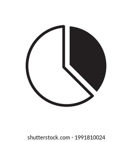 Pie Chart Icon Design Vector Template Illustration In Trendy Flat Style