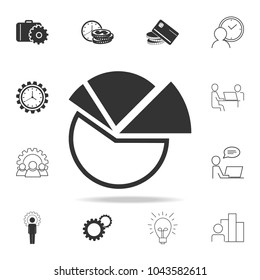 pie chart icon. Detailed set of finance, banking and profit element icons. Premium quality graphic design. One of the collection icons for websites, web design on white background