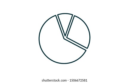 pie chart icon. Diagram concept vector illustration.