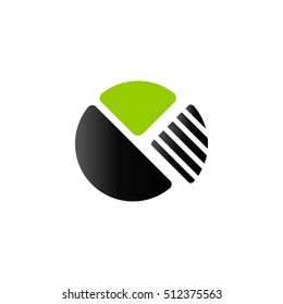 Pie chart icon in duo tone color. Finance report data