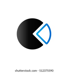 Pie chart icon in duo tone color. Finance report data