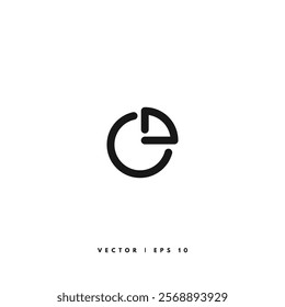 Pie Chart Icon. Editable Stroke