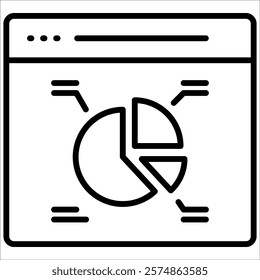 Pie Chart Icon Element For Design