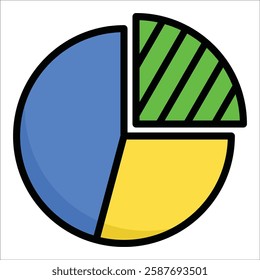 Pie Chart Icon Element For Design