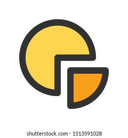 pie chart icon - filled outline