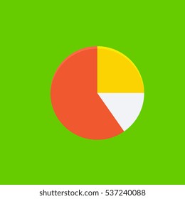 pie chart icon flat disign