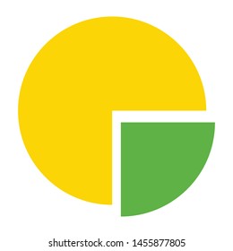 pie chart icon. flat illustration of pie chart vector icon for web