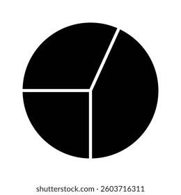 Pie chart icon. flat illustration of Pie chart vector icon for web. simple vector illustration