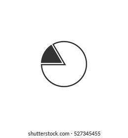 Pie Chart icon flat. Illustration isolated vector sign symbol
