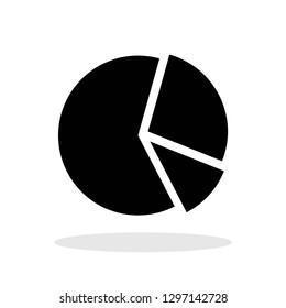 Pie Chart icon in flat style. Chart symbol for your web site design, logo, app, UI Vector EPS 10.