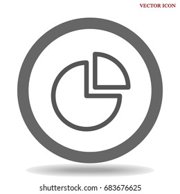 Pie Chart Icon in flat style