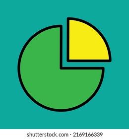 Pie Chart Icon für Devisenhandel, Börse und Kryptopreisanalyse.