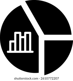 Pie Chart Icon Glyph Vector Illustration