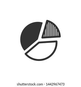 Pie chart icon graphic design template vector