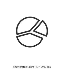 Pie chart icon graphic design template vector