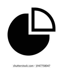 Icono de gráfico circular para proyectos de diseño gráfico