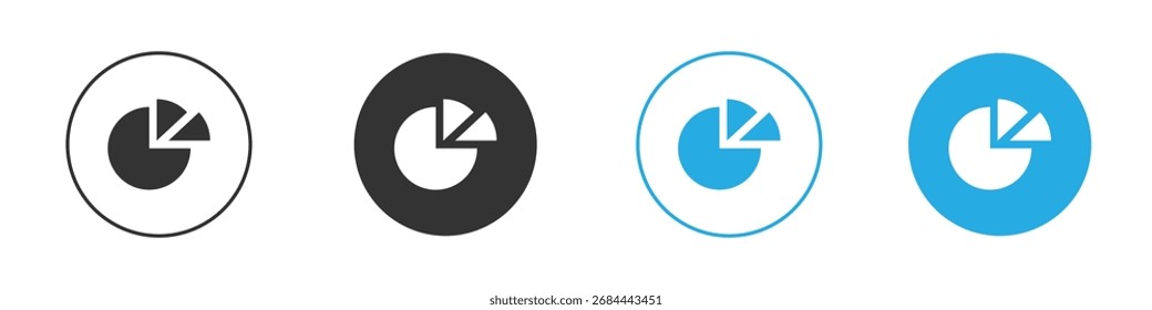 Icono de gráfico circular. Plantilla de diseño de iconos gráficos