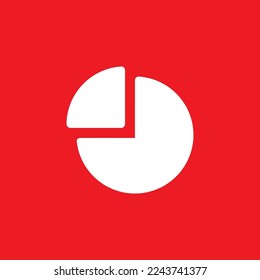 Icono de gráfico circular, plantilla de recursos gráficos, ilustración vectorial.