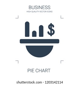 pie chart icon. high quality filled pie chart icon on white background. from business collection flat trendy vector pie chart symbol. use for web and mobile