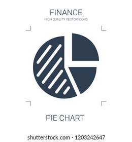 pie chart icon. high quality filled pie chart icon on white background. from finance collection flat trendy vector pie chart symbol. use for web and mobile