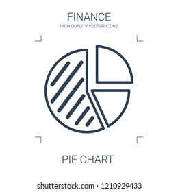 pie chart icon. high quality line pie chart icon on white background. from finance collection flat trendy vector pie chart symbol. use for web and mobile