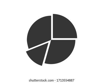 Icono de gráfico circular. Ilustración de gráfico circular. 