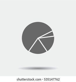 Pie Chart icon illustration isolated vector sign symbol
