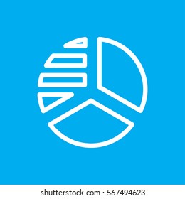 pie chart icon illustration isolated vector sign symbol