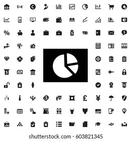 Pie chart icon illustration isolated vector sign symbol . finance icons vector set.