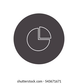 pie chart icon illustration outline isolated vector, can be used for wen and mobile