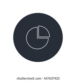 pie chart icon illustration outline isolated vector, can be used for wen and mobile