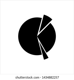 Pie Chart Icon, Infographic Element Vector Art Illustration