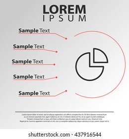 pie chart icon. chart infographics template