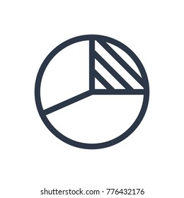 Pie chart icon. Isolated diagram and pie chart icon line style. Premium quality vector symbol drawing concept for your logo web mobile app UI design.