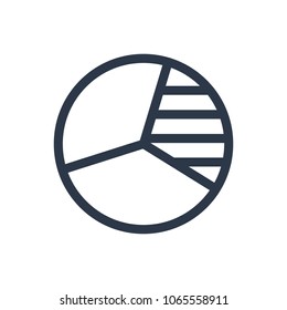 Pie chart icon. Isolated infographic and pie chart icon line style. Premium quality vector symbol drawing concept for your logo web mobile app UI design.