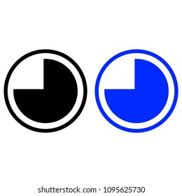 Pie Chart icon, isolated on white background