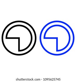 Pie Chart icon, isolated on white background