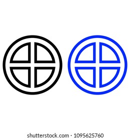 Pie Chart icon, isolated on white background