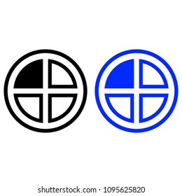 Pie Chart icon, isolated on white background