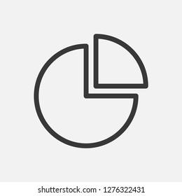 Pie chart icon isolated on background. Diagram symbol modern, simple, vector, icon for website design, mobile app, ui. Vector Illustration