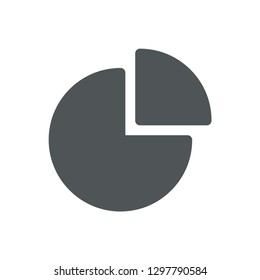 Pie chart icon isolated on white background. Presentation symbol modern, simple, vector, icon for website design, mobile app, ui. Vector Illustration