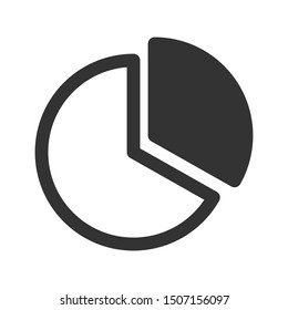 Pie chart icon isolated on white background. symbol modern, simple, vector, icon for website design, mobile app, ui. Vector Illustration