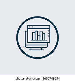 pie chart icon isolated on white background from analytics collection. pie chart icon trendy and modern pie chart symbol for logo, web, app, 