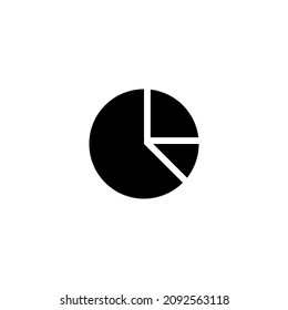 Icono de gráfico circular aislado en segundo plano. símbolo para el logotipo de diseño de su sitio web, aplicación, icono de gráfico circular Icono de Vector.
