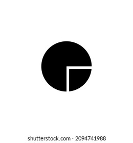Icono de gráfico circular aislado en segundo plano. símbolo para el logotipo de diseño de su sitio web, aplicación, icono de gráfico circular Icono de Vector.