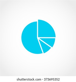 Pie Chart Icon Isolated on White Background