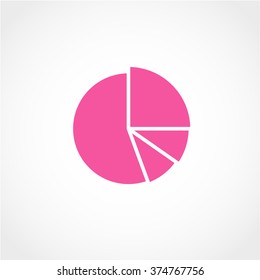 Pie Chart Icon Isolated on White Background