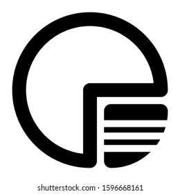 pie chart icon isolated sign symbol vector illustration - high quality black style vector icons
