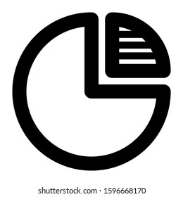 pie chart icon isolated sign symbol vector illustration - high quality black style vector icons
